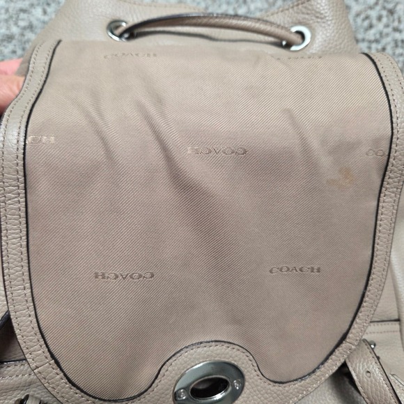 Coach Leather Backpack Purse Satchel Convertible Drawstring Bag - Picture 11 of 16